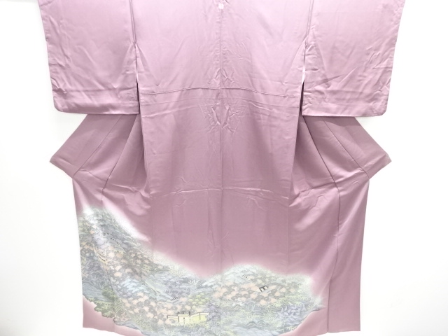 JAPANESE KIMONO / IRO-TOMESODE / FLORAL PLANTS